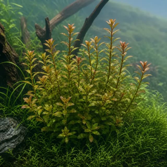 Editorial underwater photograph of Bacopa caroliniana.
