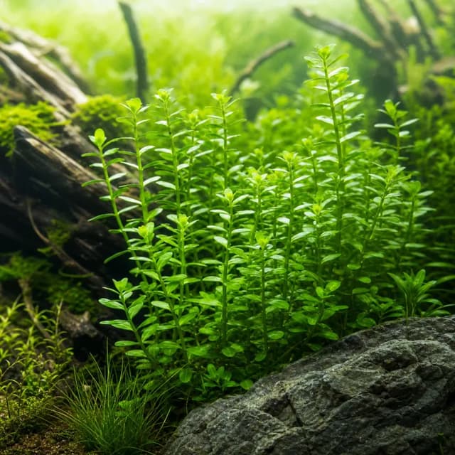 Editorial underwater photograph of Moneywort.