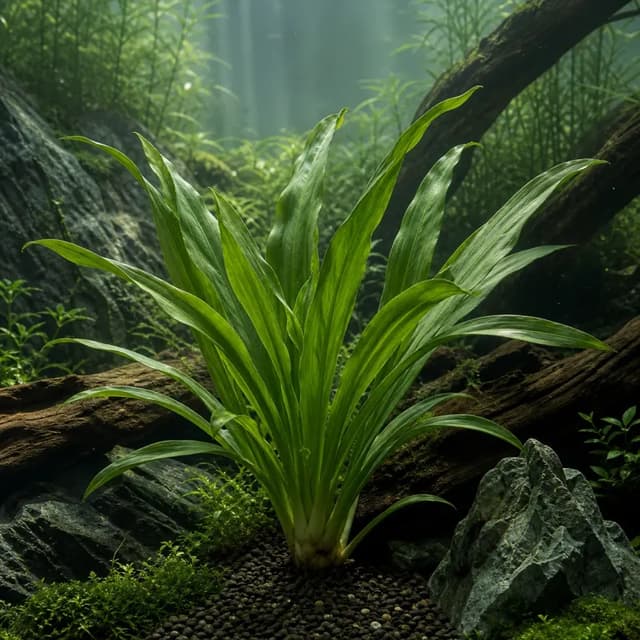 Editorial underwater photograph of Onion plant.