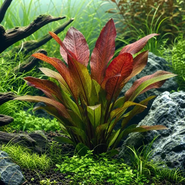 Editorial underwater photograph of Red Flame sword.