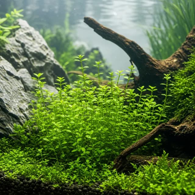 Editorial underwater photograph of Pearl weed.