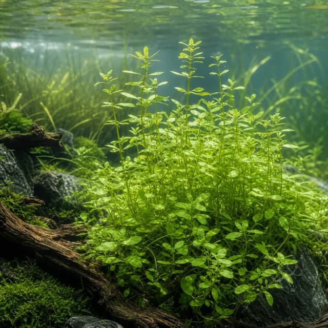 Editorial underwater photograph of Water violet.