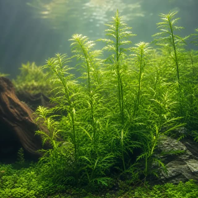 Editorial underwater photograph of Water wisteria.