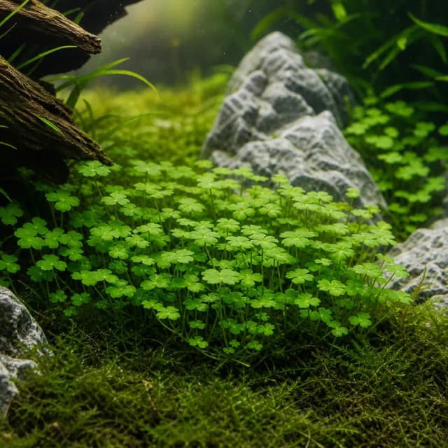 Editorial underwater photograph of Dwarf water clover.