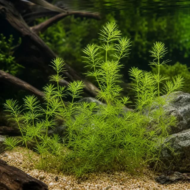 Editorial underwater photograph of Stream bogmoss.