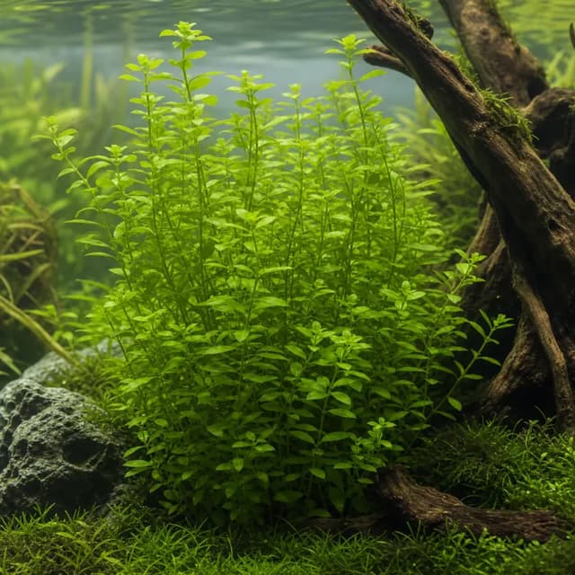 Editorial underwater photograph of Rotala ‘Green’.