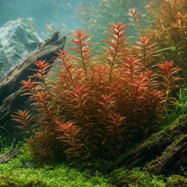 Editorial underwater photograph of Rotala ‘H’ra’.