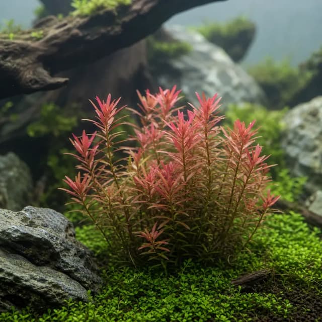 Editorial underwater photograph of Rotala wallichii.