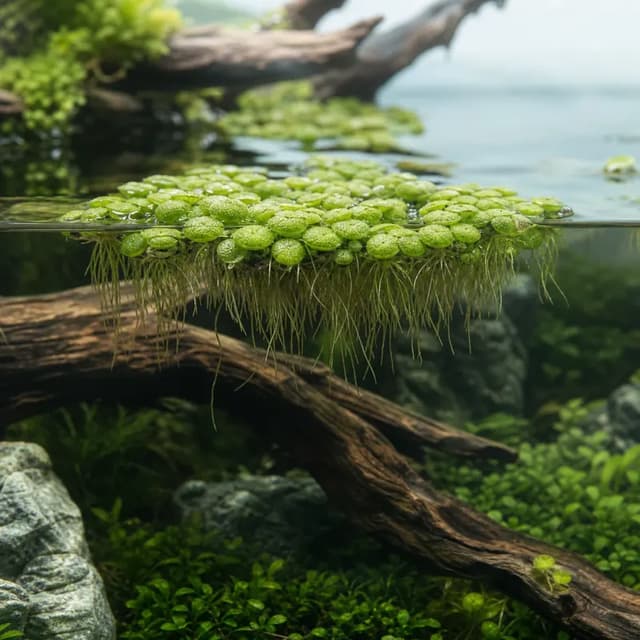 Editorial underwater photograph of Water spangles.