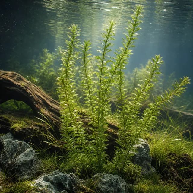Editorial underwater photograph of Anacharis.