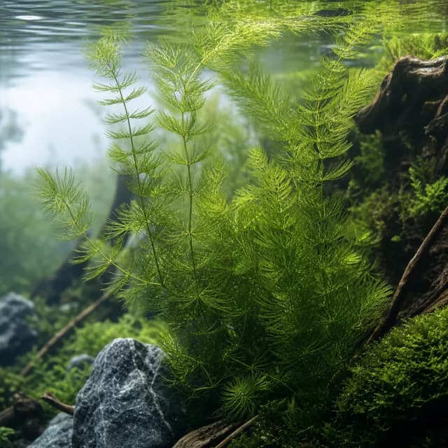 Editorial underwater photograph of Hornwort.