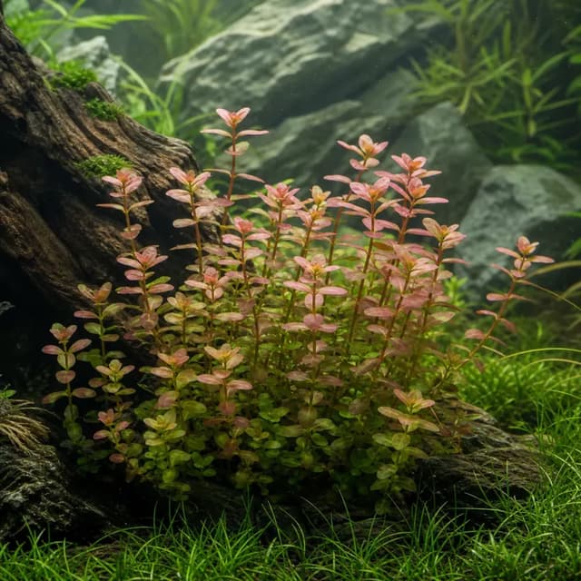 Editorial underwater photograph of Rotala rotundifolia.